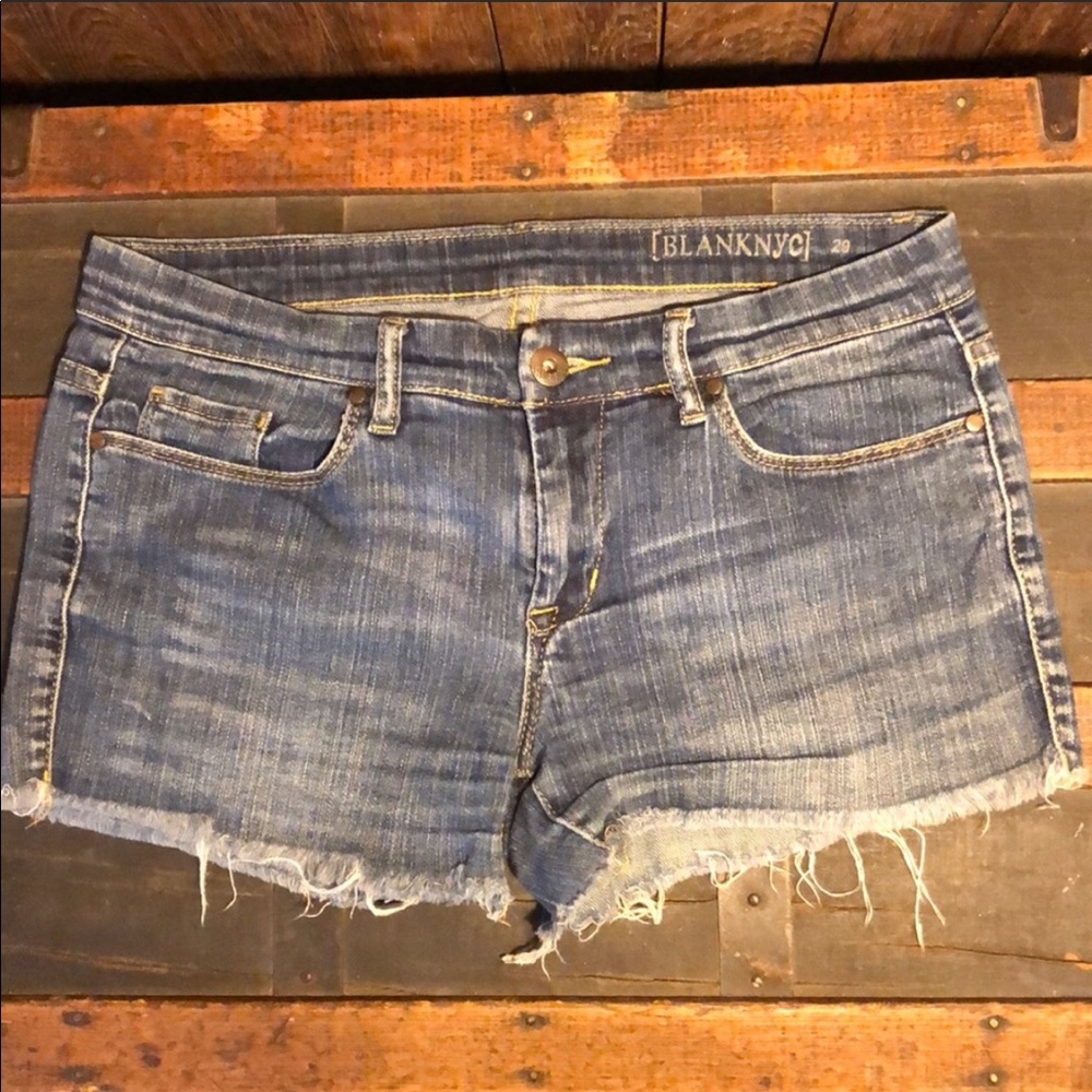 Blank NYC Frayed Denim Shorts - Size 29